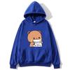 BuBu Panda’s Love Message To DuDu Bear Hoodie Kawaii Cartoon Graphic Sweatshirt Couple Clothes Men Women's Pullover
