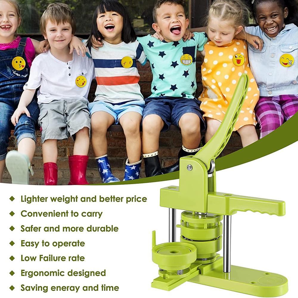 Conjunto de Crachás 25/32/37/44/58MM Máquina Doméstica de Fazer Botons com Alfinete Pequena Máquina de Fazer Crachás DIY