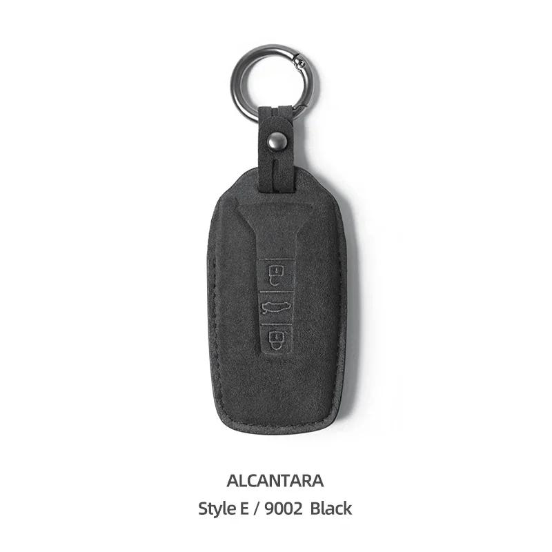 For Volkswagen VW Polo Tiguan Golf Jetta Beetle Eos Scirocco Up Transporter Sharan Made of Alcantara Wrap Car Key Case Cover