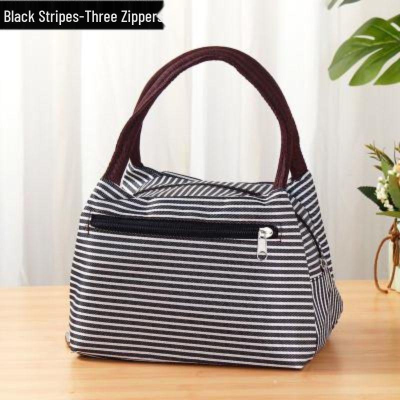 Women's Waterproof Oxford Cloth Handbag & Mummy Canvas Tote - Small Square Bag with Umbrella Pocket