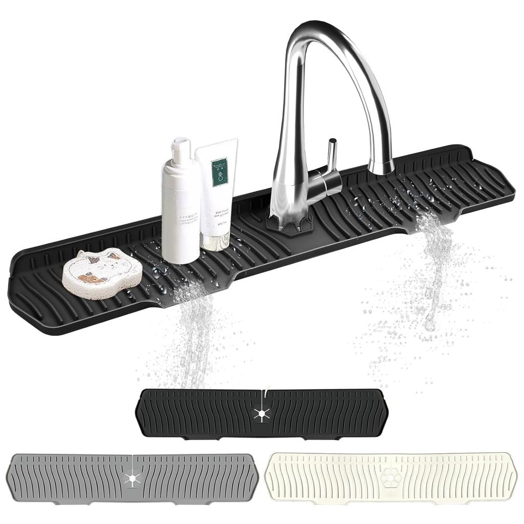 Tappetino Asciugapiatti in Silicone Extra Large - Antiscivolo, Pieghevole, Protezione Schizzi d'Acqua, Facile da Pulire, Salvaspazio, Protezione Schizzi Lavello Cucina