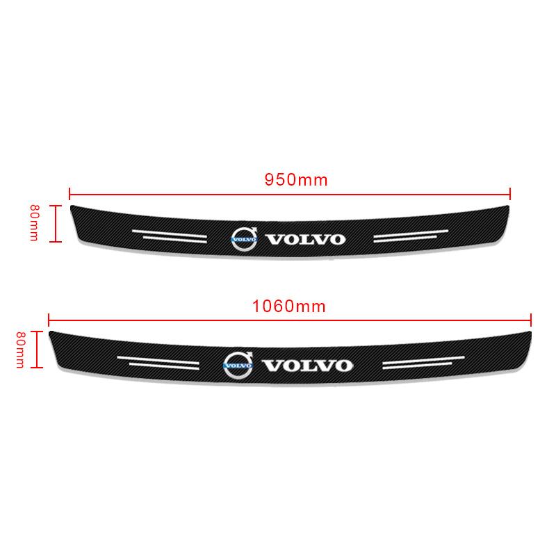 1Pcs Carbon Fiber Auto Protective Rear Trunk Bumper Guard 3D Stickers For Volvo 240 C70 S40 S50 S60 S70 S80 S90 V40 V50 V60 V90 XC40 XC60 XC90 Vnl