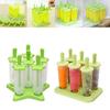 Bright Green 6pcs Pack Ice Lolly Cream Maker Mold For Diy Popsicle And Frozen Yogurt