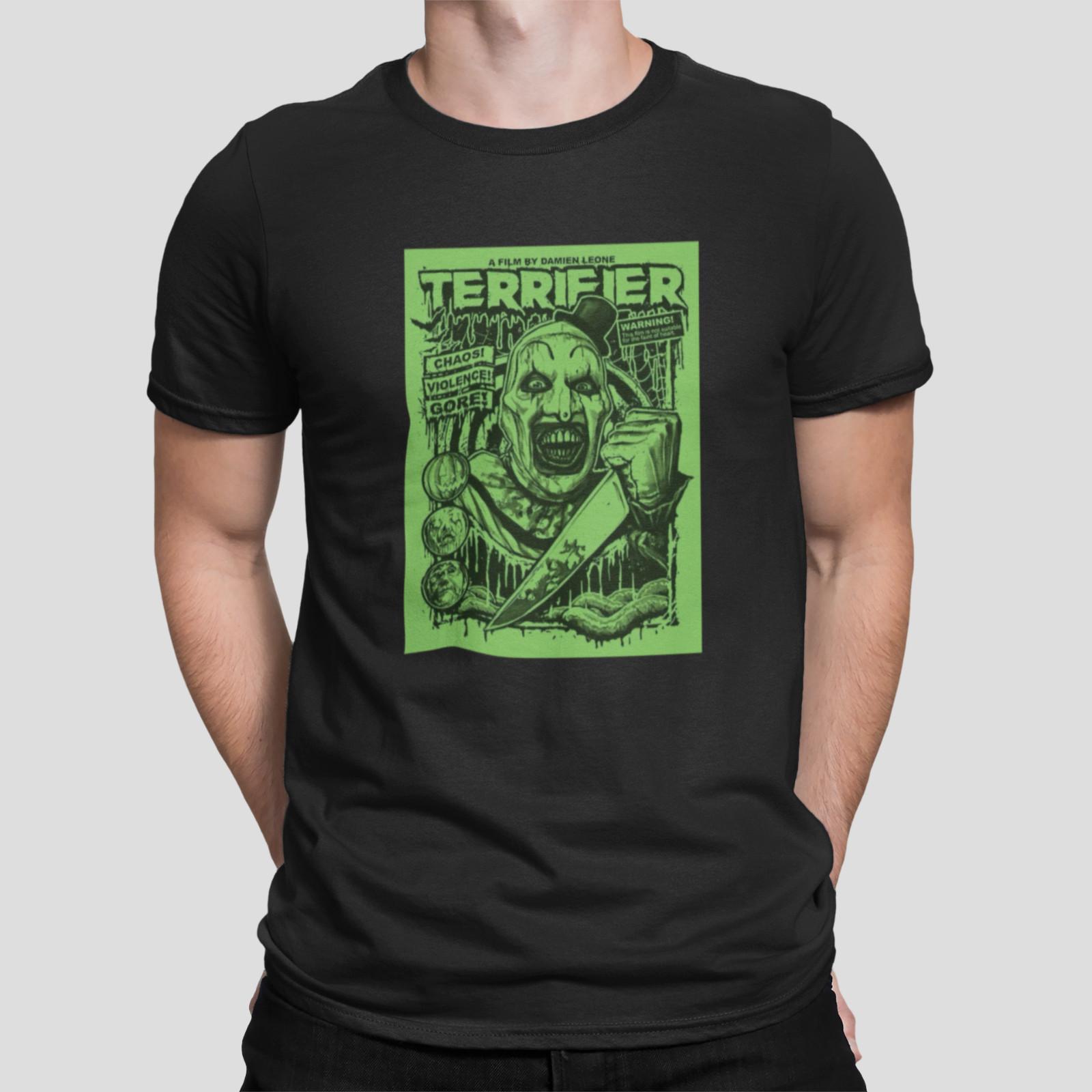 terrifier Mens T-Shirt Funny Joke Parody film movie horror sci fi Gift 3XL