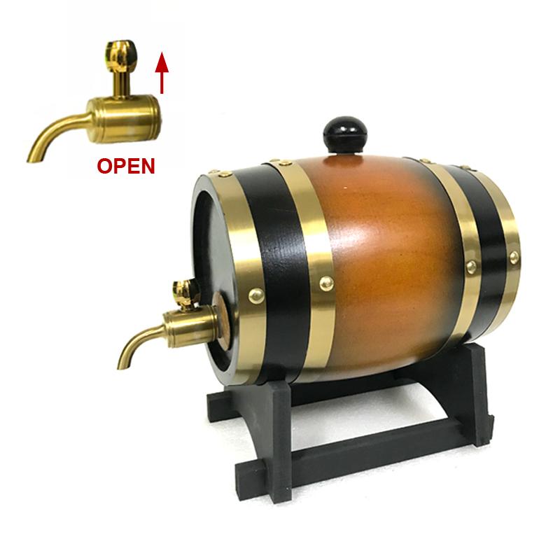 UNTIOR 1.5/3L Wood Wine Barrel Oak Beer Brewing Equipment Rum Pot Whisky Wine Bar Tools Wedding Decoration Home Brew Beer Tools