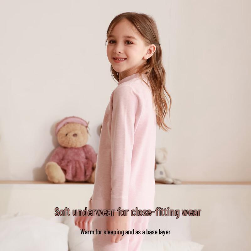 Deesha Girls' Silk & Wool Blend Thermal Set