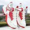 2025 Spring Men's High-Top Leather Basketball Sneakers - Red Mesh