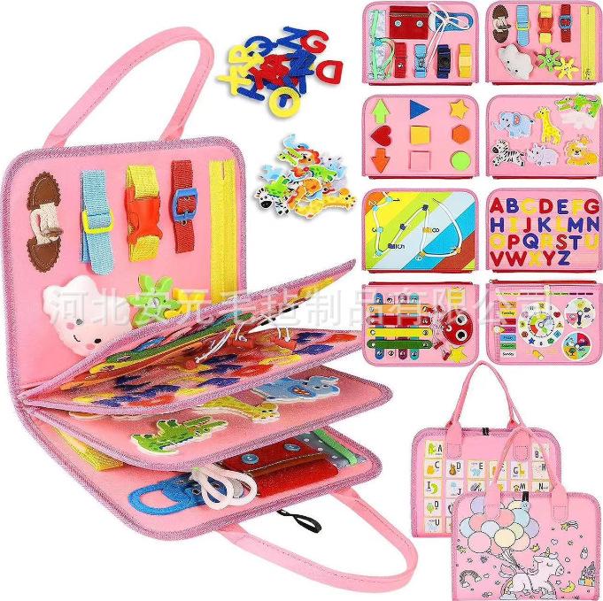 Popular Baby Early Education Felt Backpack Busy Board Toy