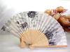 1 Peça Ventilador de Dança de Mão Estilo Chinês Padrão Personalizado Ventilador Dobrável de Bambu Ventilador de Mão para Casamento Ventilador de Flor de Bambu