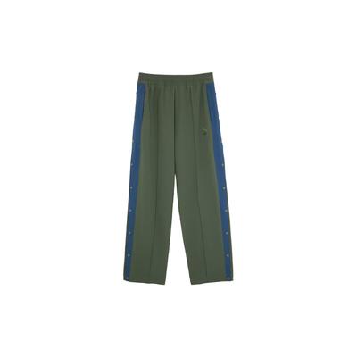 2022 Autumn T7 Series T7 Woven Pants Retro Sports Color Block Button Design Straight Casual Pants Unisex Pants Army-Green 628204-76