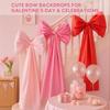 Valentines Day Decorations – 1/3 Pack DIY Giant Wall Bows, Hanging Valentine & Galentines Bow Decor – Cute Pink Red Large Bows for Door, Window