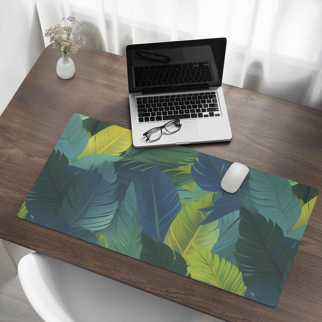 Anti-slip Mat for Mouse and Keyboard Tropical Leaves 100X50 Cm