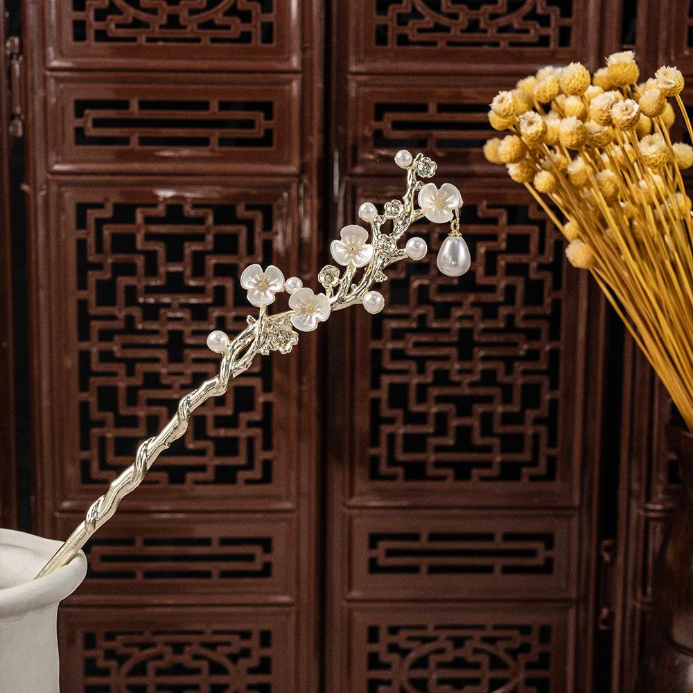 Nationalstil Perle Blume Quaste Quaste Quaste Anhänger Hanfu Accessoire Haarnadel Weiblich Neu Chinesisch Antiker Stil Glockenblume Haarnadel