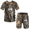 Camo Hunting Animal Tracksuit Camouflage 3D Print Men Fashion Short Sleeve T-Shirts Shorts Sets Streetwear Sportswear Kids Suits