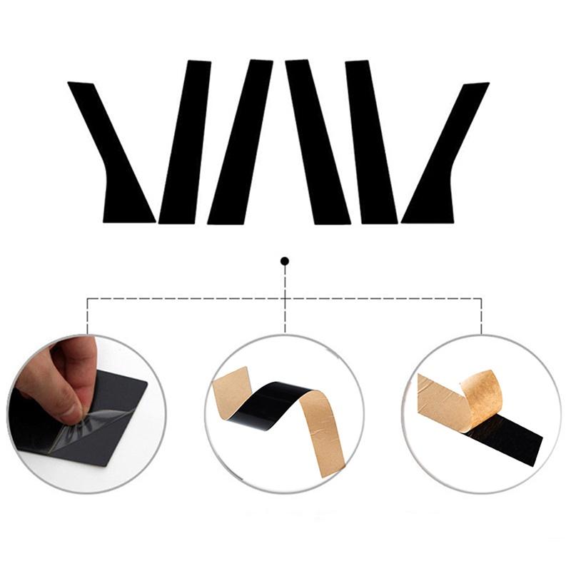 6Pcs Car Pillar Posts for Range Rover Evoque L538 5-Door 2013 2014-2018 Glossy Black Door Window Trim Cover Stickers Styling