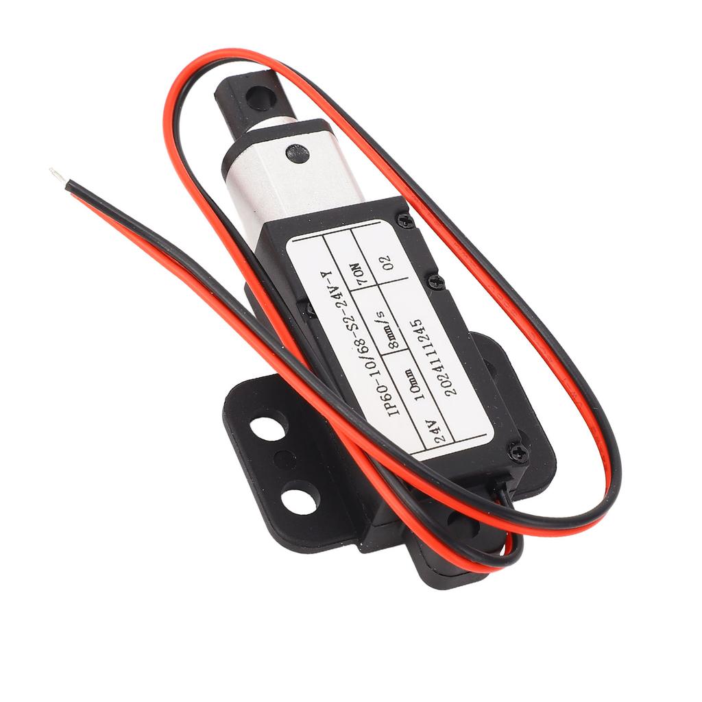 24V Mini elektrický lineární aktuátor 10mm zdvih 70N tah 8mms lineární pohybový aktuátor pro továrnu