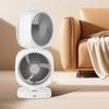 Neuer tragbarer kleiner Ventilator, doppelköpfiger, rotierender elektrischer Tischventilator, doppelschichtiger Umwälzventilator für den Haushalt