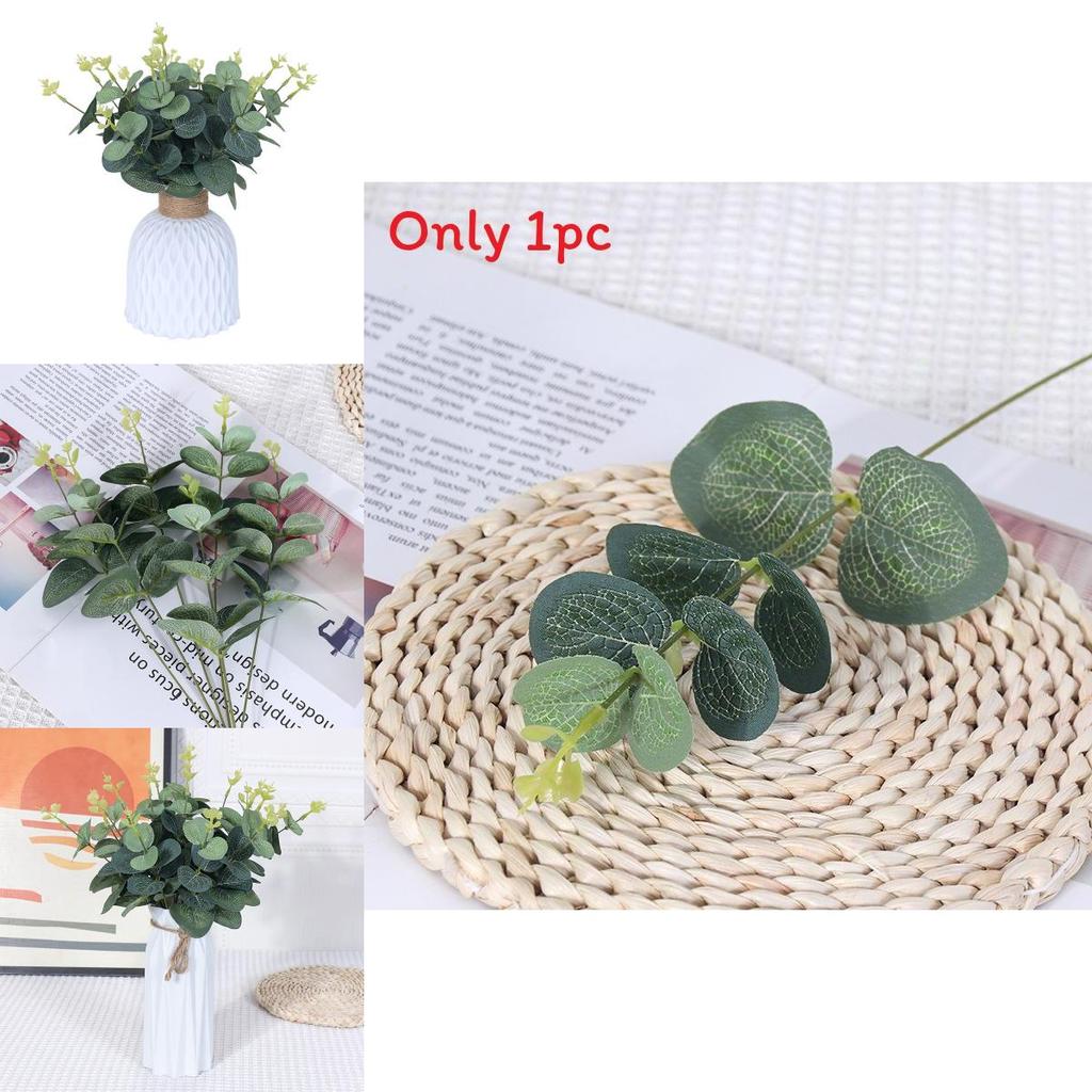 Faux Eucalyptus Greenery Branch For Wedding Arrangements Home Decoration Accessories