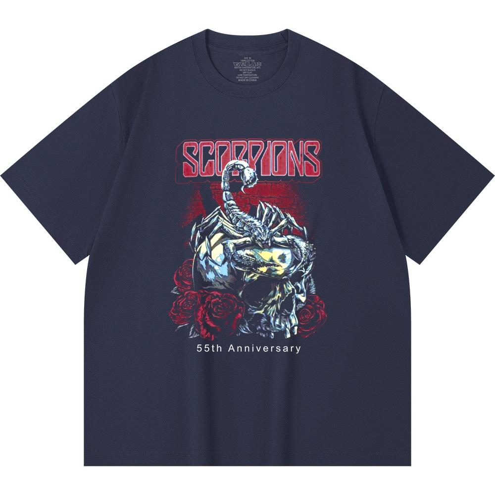 230 g/m² 100% Baumwolle Heavy Metal T-Shirt Rockband Beliebte Musik Druck Unisex Schweres Baumwoll-T-Shirt