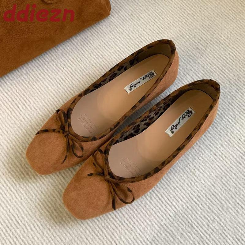 Fashion Luxury Female Shallow Women Ballet Flats Shoes Slip On Footwear Spring Summer Fashion Square Toe Ladies Flats With Shoes