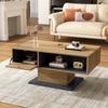 Modern Coffee Table with Double-Sided Storage, Large Compartment and Additional Interior Compartment – Versatile Living Room Table