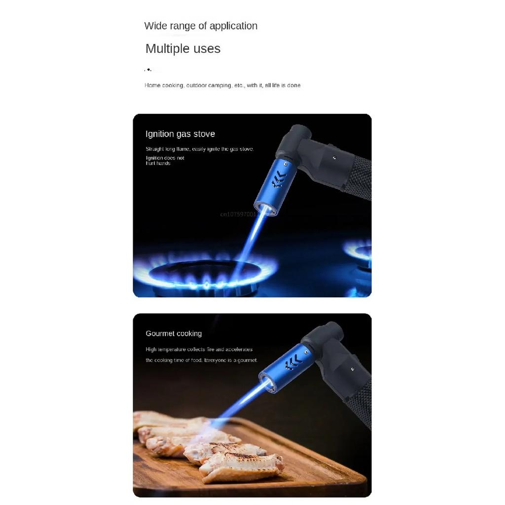 HONEST Gas Lighter Jet Butane Cigar Lighter Windproof Kitchen Tube Barbecue Metal Jewelry Welding Lighter Outdoor Gadgets ForMen