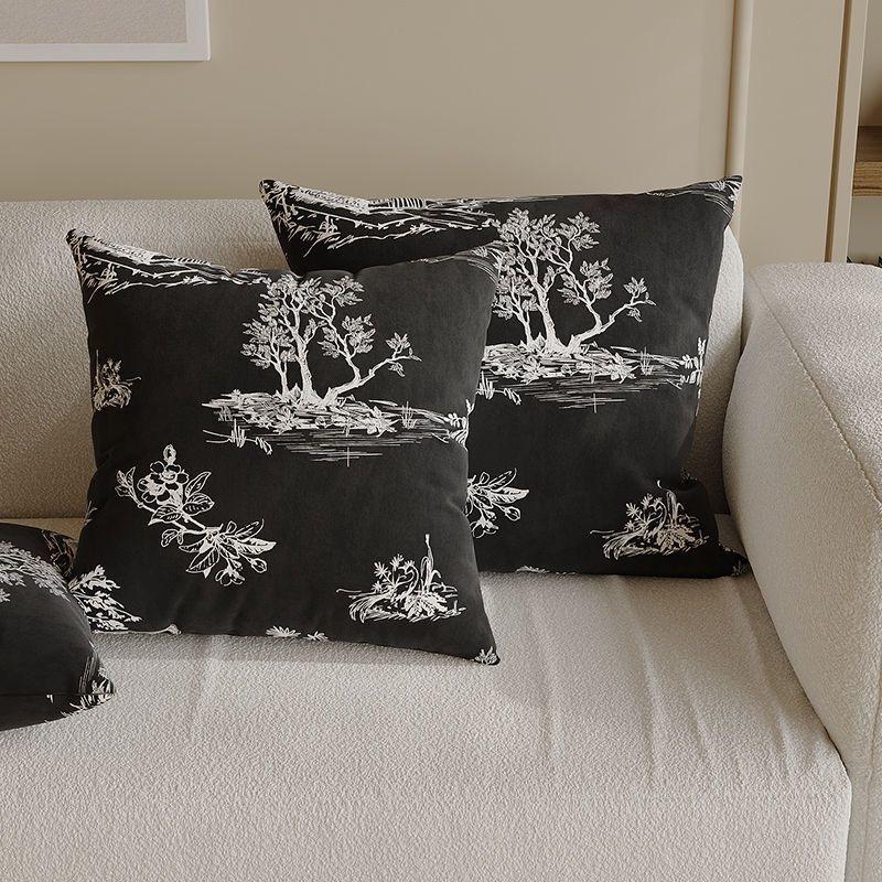 Light Luxury Retro Pillow Cover Sofa Living Room Cushion Cover Pillow Bedside Large Backrest Square Pillowcase