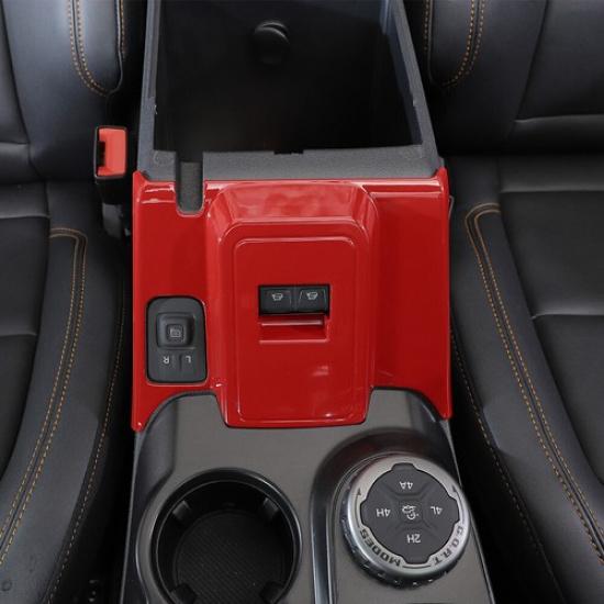 Interior Window lift Switch Cover Trim For Ford Bronco +Red Accessories ABS