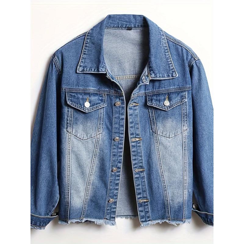 2026 New Arrival Women's European & American Long Sleeve Washed Denim Jacket