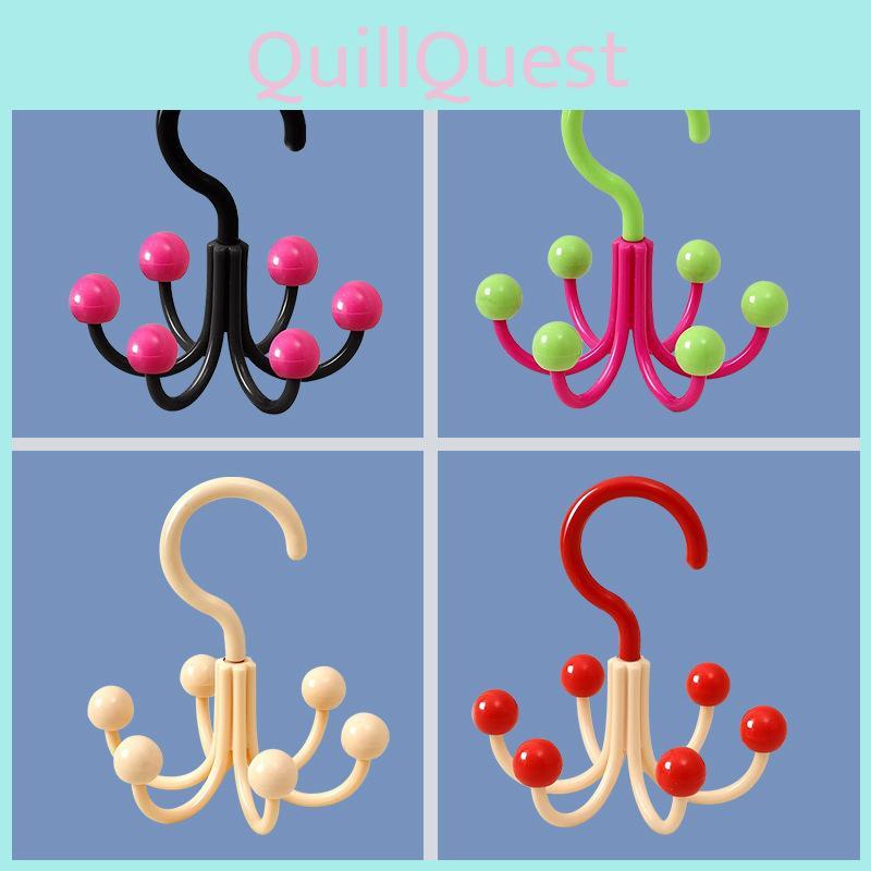 Six Rotating Claw Hook Household Clothing Holder Multifunctional Storage Rack