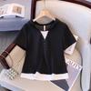 Women's 2026 Summer Casual Set: Elegant Korean Style Two-Piece with Short Sleeve Top and Wide-Leg Pants