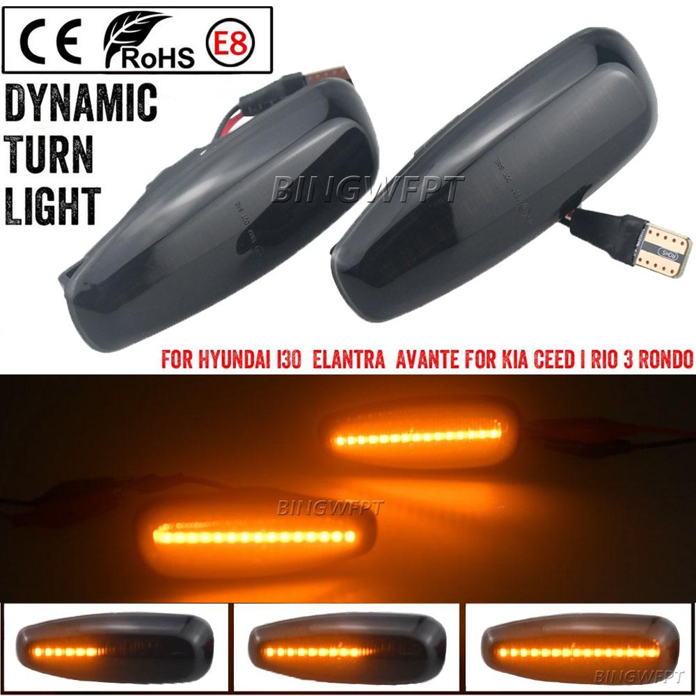 For Hyundai i30 I Hatchback Estate FD Azera Elantra Touring Avante Dynamic Turn Signal Repeater Indicator LED Side Marker Light