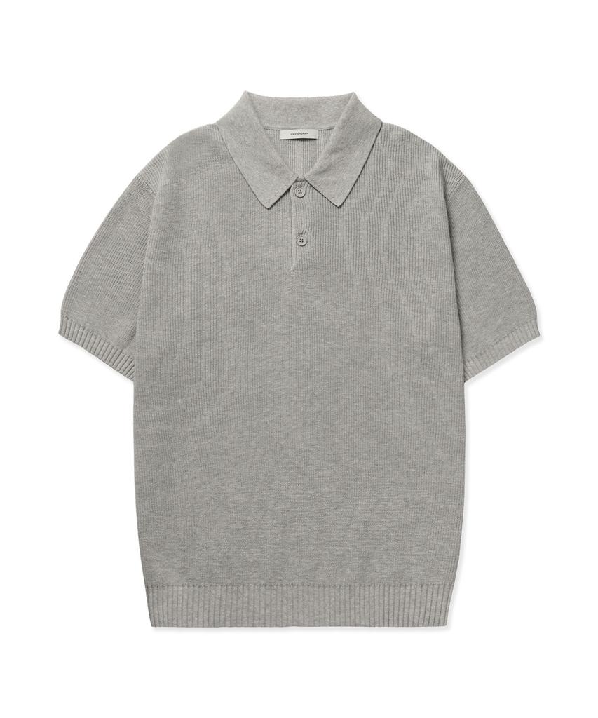 MANNERGRAM Textured 100% Cotton Polo Short Sleeve Knit - 4 Colors