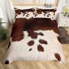 Cowhide Sunflower Duvet Cover Western Farm Animal Skin Bedding Set Microfiber Cow Fur Comforter Cover Twin For Boys Girls Room