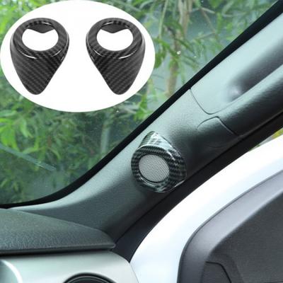 2X A-pillar Speaker Decor Cover For Ford F150 2009-2014 Carbon Fiber Accessories