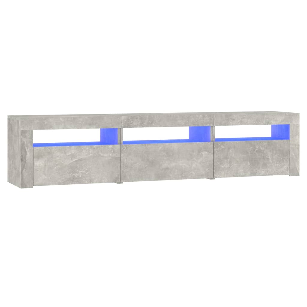 Vidaxl Szafka Pod Tv Z Oświetleniem Led, Szarość Betonu, 180X35X40 Cm