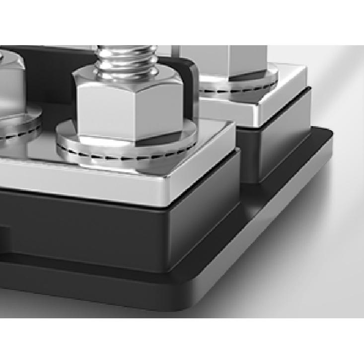 250A Dual Bus Bar 12V Dual Row Bus Bar Power Distribution Block 12 x 5/16" Terminal Studs Positive and Negative Battery Bus Bar