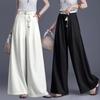 Echte Damen-Hose mit weitem Bein 2026: Modisch, Hoch tailliert, Lockere Passform, Knitterarm, Lässiger Stil.