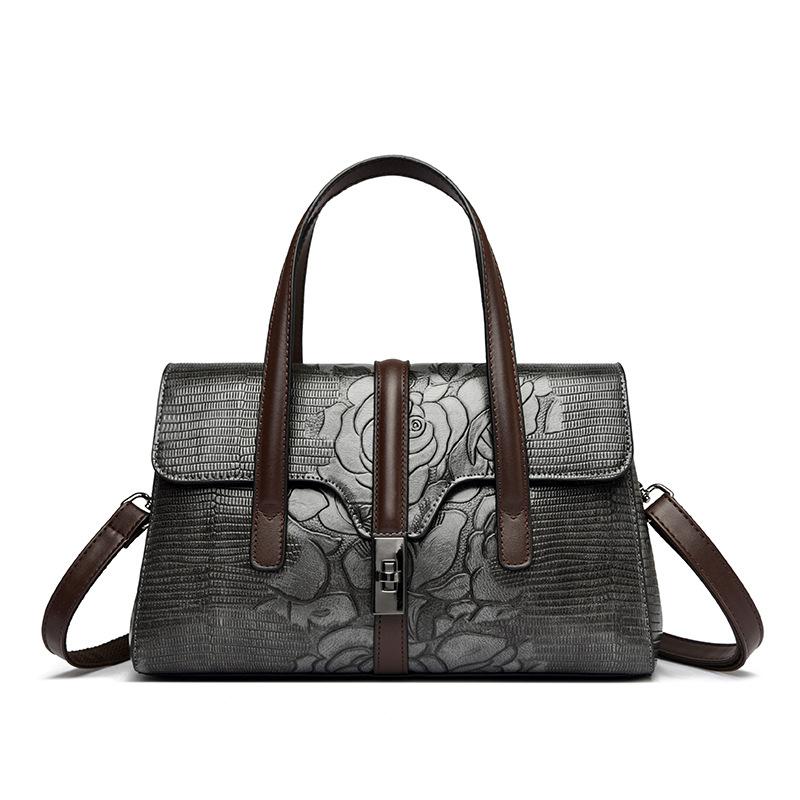 

Модная одноплечевая сумка-кроссбоди большой вместимости для женщин среднего возраста серый