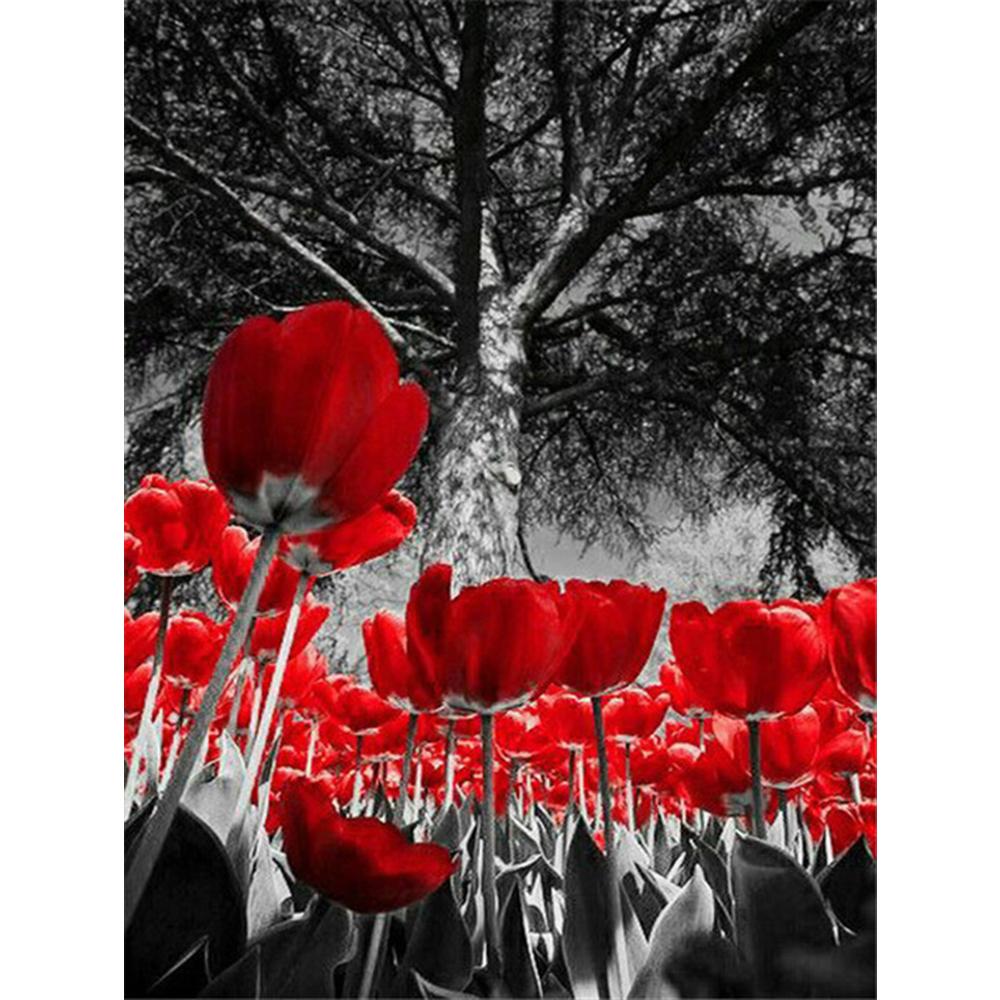 Full 5D Diamond Painting Black and White Rose DIY Diamond Embroidery Diamond Mosaic Cross Stitch Kits Home Decor Gift