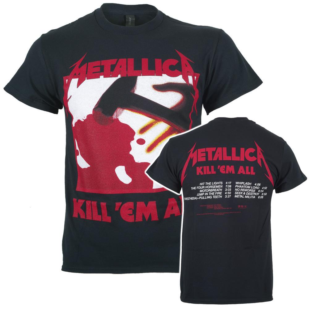 

Metallica T Shirt Kill Em All Tracks Official Album Art Black New M