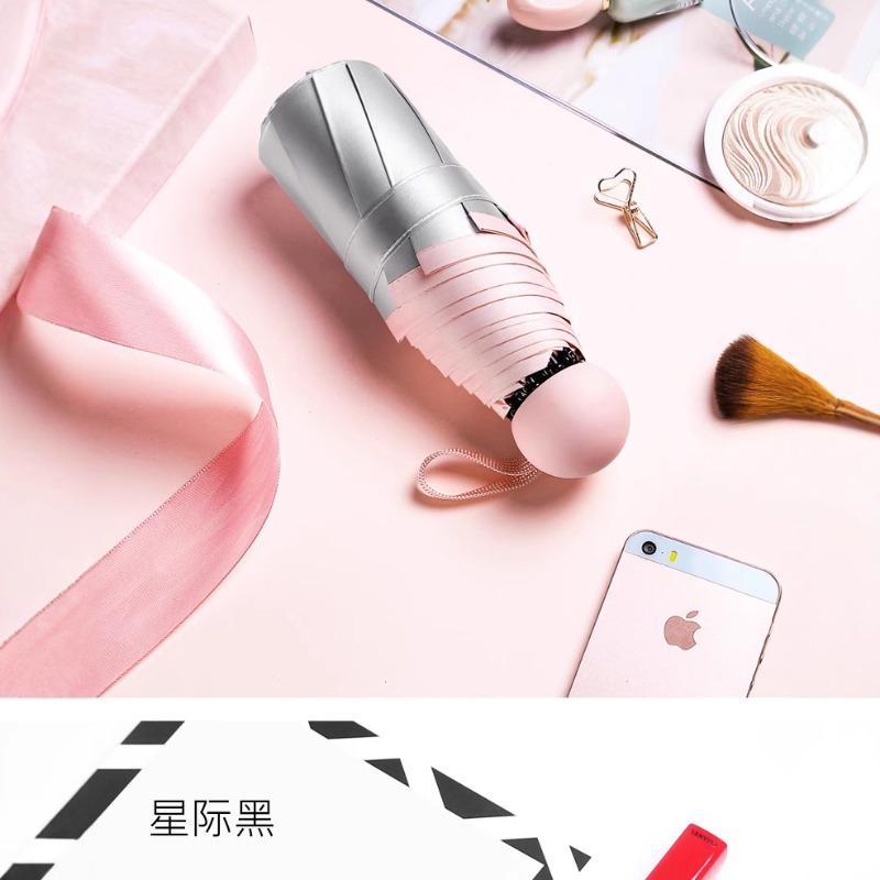 New three-fold simple and fashionable manual solid wood handle vinyl parasol sun umbrella unisex sun umbrella