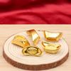 Handcrafted Mini Gold Alloy Ingots: Creative Decorative Cylinder Ornaments for Office
