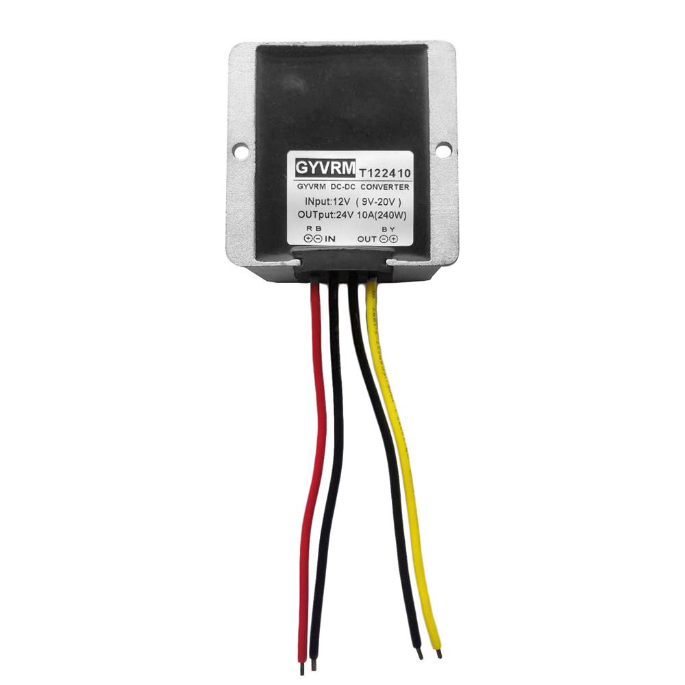Portable DC DC Converter Regulator 12V Step Up To 24V 10A 240W Energy Saving Transformer Waterproof Converter