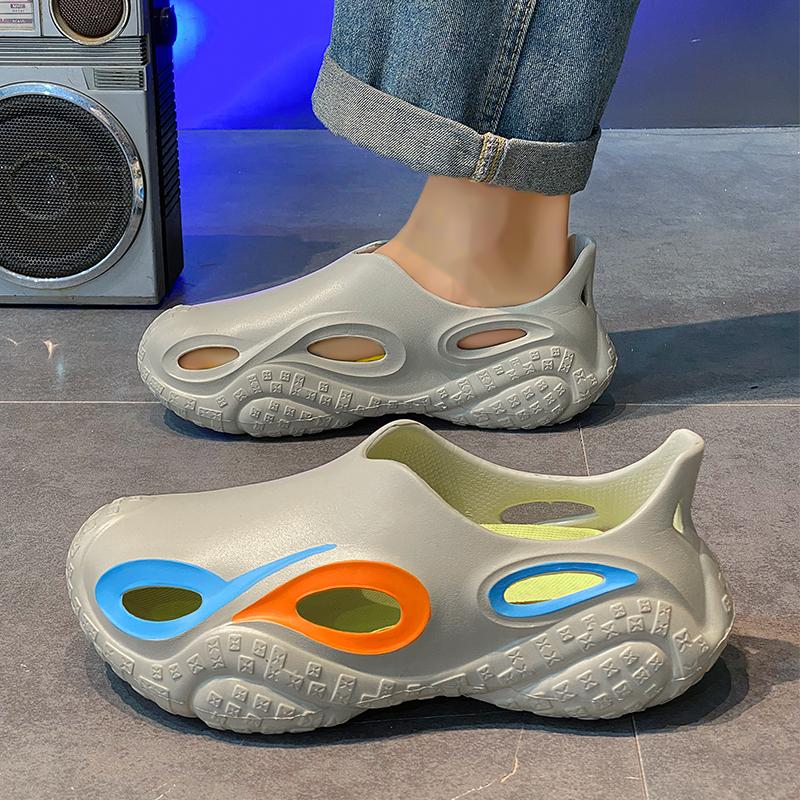 Модные Новые Лаконичные Мужские Слипоны EVA Водонепроницаемые Сандалии Мужская Летняя — фото 5