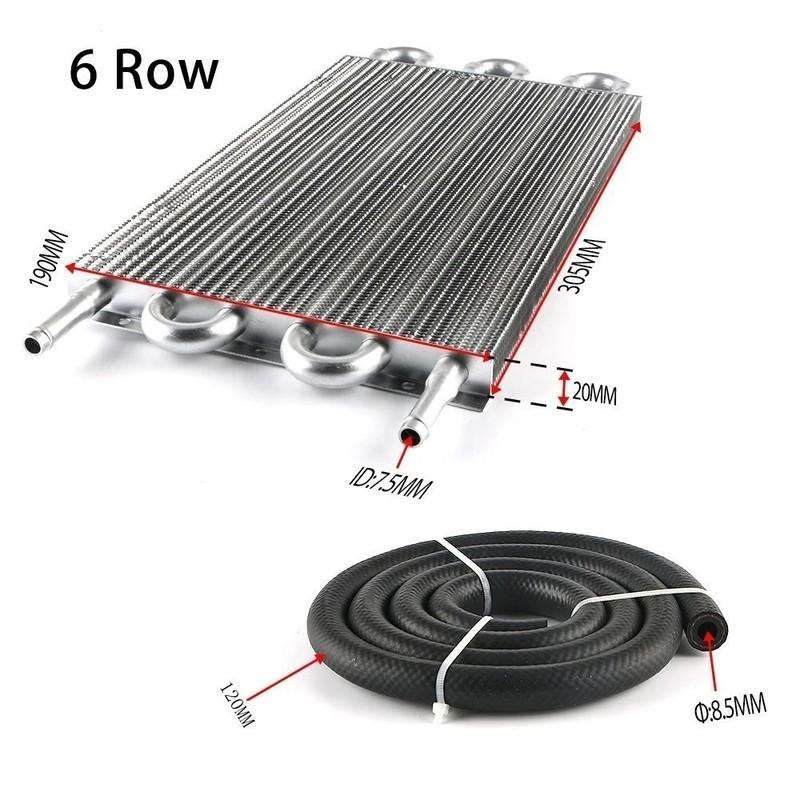 Universal 2Row 4Row 6Row 8Row 10Row Oil Cooler Kit Aluminum Remote Transmission Engine Cooler Auto-Manual Radiator Converter Kit