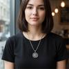 Dark Aesthetic Sun Pendant Necklace Stainless Steel Gothic Chain Jewelry Party Wear Everyday Fashion Statement Necklaces