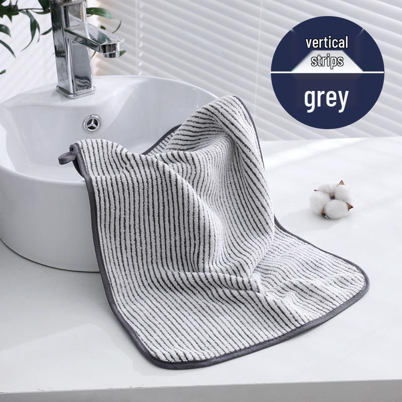Bamboo Charcoal Antibacterial Coral Fleece Towel - Lint-Free, Soft, Absorbent, Thickened 75*35cm
