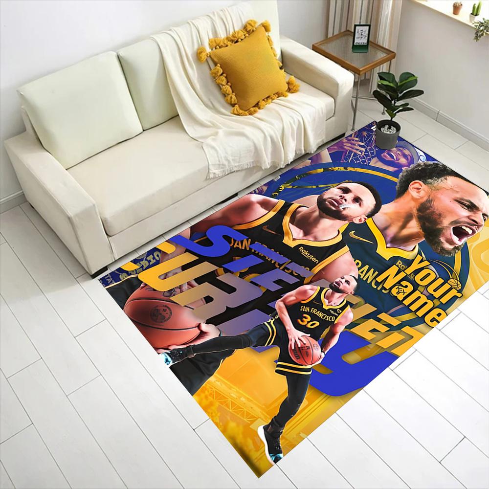Steph Curry Action Customize Text Carpet Perfect for Bedrooms Outdoor Living Rooms Playrooms Antislip Carpet Decorate Offices