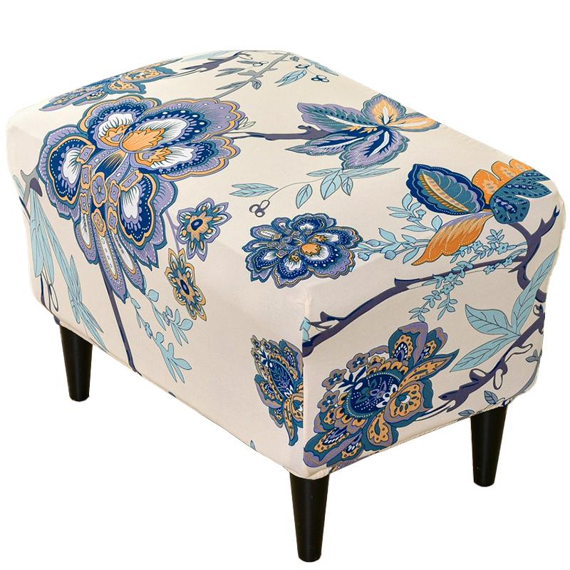 

1 шт. Чехлы для табурета Защита мебели Прямоугольный Всеобъемлющий Чехол на подставку для ног НОВЫЙ Спандекс Эластичный Пуф